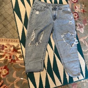 Plus size denim jeans
